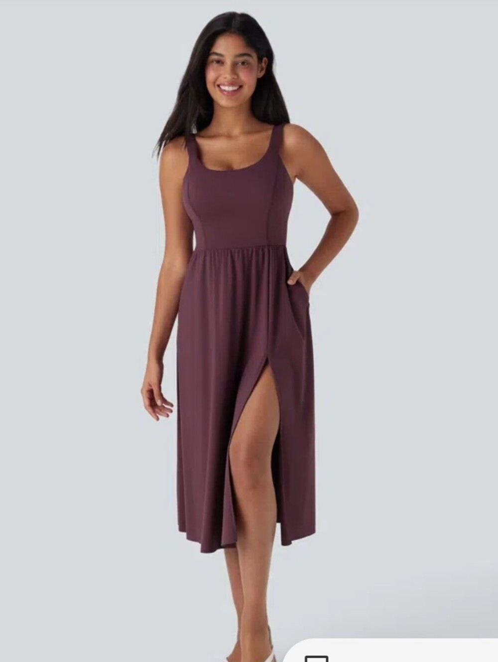 Fig Midi Tank Dress with Side Slit